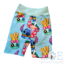 Load image into Gallery viewer, McHawaii Cycle Knee Shorts ~ Alien Burger Drink and Fries
