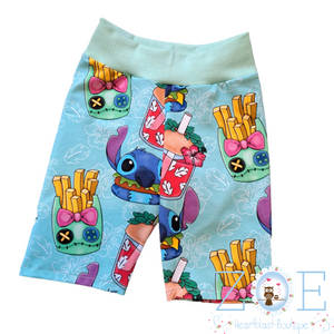 McHawaii Cycle Knee Shorts ~ Alien Burger Drink and Fries