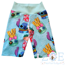Load image into Gallery viewer, McHawaii Cycle Knee Shorts ~ Alien Burger Drink and Fries
