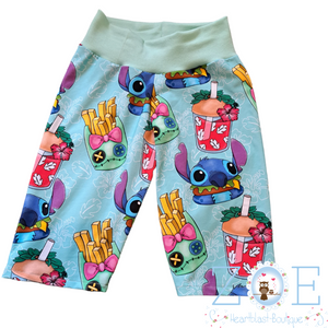 McHawaii Cycle Knee Shorts ~ Alien Burger Drink and Fries