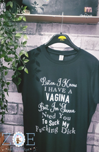 Load image into Gallery viewer, Ladies Large Suck My Dick Novelty Funny Short Sleeve Tshirt Top