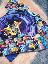 Load image into Gallery viewer, 8-9 Years ONE OFF The Force Is Strong With This Princess Leggings and Top Set Tshirt Short Sleeve Cuff Bottoms