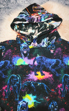 Load image into Gallery viewer, 8-9 Years Molecular Mashup Hoodie Dinosaurs Panther Big Cat Marble Paint Splatter Molecule Pattern Animal