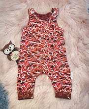 Load image into Gallery viewer, 0-3 Months Candy Cane Romper Red White All In One Christmas Gingerbread Mis Match Onesie