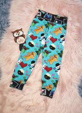Load image into Gallery viewer, 3-4 Years Relaxed Fit Leggings Gingerbread Unisex Boys Girls Legging Bottoms Stamps Xmas Pudding Stocking Tree