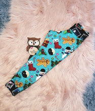 Load image into Gallery viewer, 3-4 Years Relaxed Fit Leggings Gingerbread Unisex Boys Girls Legging Bottoms Stamps Xmas Pudding Stocking Tree