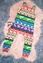 Load image into Gallery viewer, 3-4 Years Merry Parade Romper Onesie Fair Isle Knitted Effect Dino Unicorn Xmas Festivities