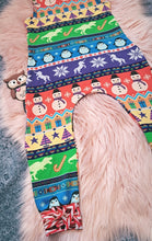 Load image into Gallery viewer, 3-4 Years Merry Parade Romper Onesie Fair Isle Knitted Effect Dino Unicorn Xmas Festivities