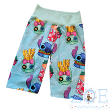 Load image into Gallery viewer, McHawaii Cycle Knee Shorts ~ Alien Burger Drink and Fries
