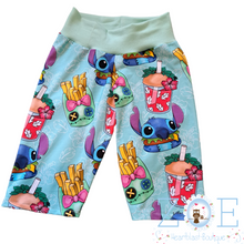 Load image into Gallery viewer, McHawaii Cycle Knee Shorts ~ Alien Burger Drink and Fries
