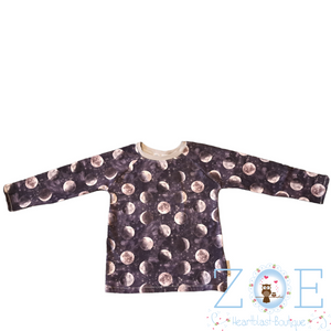 3-4 Years Long Sleeve Moon Top