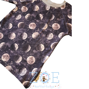 3-4 Years Long Sleeve Moon Top