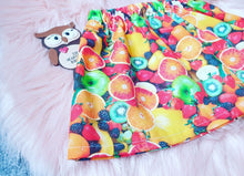 Load image into Gallery viewer, Tutti Fruity Skirt ~ Elasticated Waist Summer Fruit Strawberry Apple Orange ~ Ready To Post
