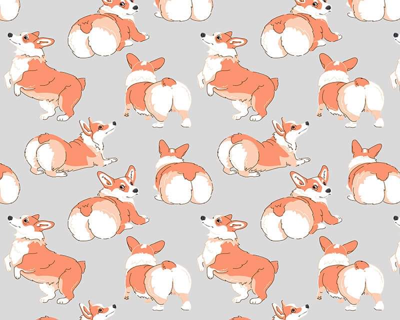 Corgi Butts ~ Stretch Fabric