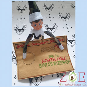 Elf On The Shelf Mail Envelope Return Letter ~ Ready To Post