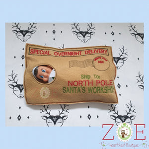 Elf On The Shelf Mail Envelope Return Letter ~ Ready To Post