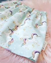 Load image into Gallery viewer, Unicorn Skirt ~ Sky Blue Elasticated Waist, Spring Summer Birthday Outfit Ready To Post
