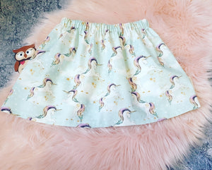 Unicorn Skirt ~ Sky Blue Elasticated Waist, Spring Summer Birthday Outfit Ready To Post