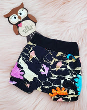 Load image into Gallery viewer, EXCLUSIVE Black &amp; Gold Marble Dinosaur Ice Cream Shorties Shorts Summer
