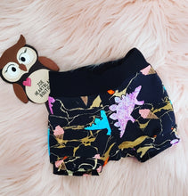 Load image into Gallery viewer, EXCLUSIVE Black &amp; Gold Marble Dinosaur Ice Cream Shorties Shorts Summer
