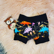 Load image into Gallery viewer, EXCLUSIVE Black &amp; Gold Marble Dinosaur Ice Cream Shorties Shorts Summer
