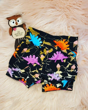 Load image into Gallery viewer, EXCLUSIVE Black &amp; Gold Marble Dinosaur Ice Cream Shorties Shorts Summer
