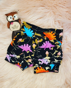 EXCLUSIVE Black & Gold Marble Dinosaur Ice Cream Shorties Shorts Summer