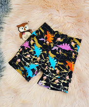 Load image into Gallery viewer, EXCLUSIVE Black &amp; Gold Marble Dinosaur Ice Cream Shorties Shorts Summer
