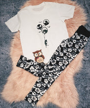 Load image into Gallery viewer, 7-8 Years Whats This Nightmare Leggings &amp; T-Shirt Short Sleeve Top Soft Skeleton Skellington
