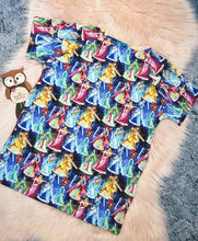 Load image into Gallery viewer, 8-9 Years ONE OFF The Force Is Strong With This Princess Leggings and Top Set Tshirt Short Sleeve Cuff Bottoms
