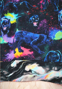 8-9 Years Molecular Mashup Hoodie Dinosaurs Panther Big Cat Marble Paint Splatter Molecule Pattern Animal
