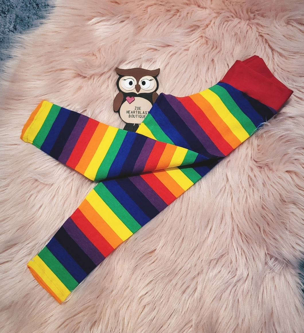 2-3 Years Diversity Leggings Rainbow Stripe Repeat Multicolour