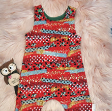 Load image into Gallery viewer, 3-6 Months Polka Dot Christmas Wrap Romper Onesie All In One Paper Sketch

