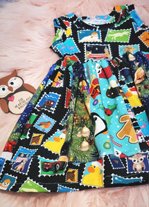 6-12 Months Sleeveless Ivy Dress Gingerbread Stocking Christmas Tree Stamp Pretty Patchwork Patches