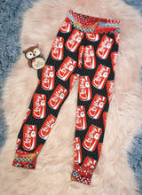 Load image into Gallery viewer, 6-7 Years Christmas Can Santa Cola Slim Fit Leggings Polka Dot Seasonal Bottoms
