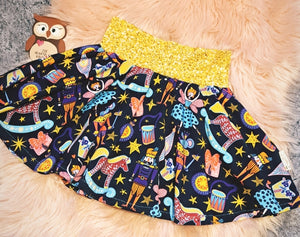 7-8 Years Nutcracker Gold Glitter Lilah Twirly Skirt
