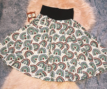 Load image into Gallery viewer, 11-12 Years High Waist Tartan Rainbow Lilah Twirly Skirt Leopard Print
