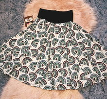 Load image into Gallery viewer, 11-12 Years High Waist Tartan Rainbow Lilah Twirly Skirt Leopard Print

