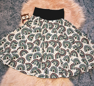 11-12 Years High Waist Tartan Rainbow Lilah Twirly Skirt Leopard Print