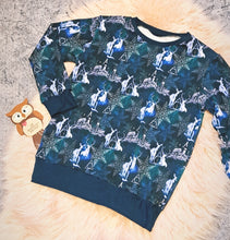 Load image into Gallery viewer, 7-8 Years Patronus Jumper Xmas Wizard Dark Navy Deathly Christmas Long Sleeve Top
