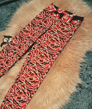Load image into Gallery viewer, 9-10 Years Candy Cane Leggings Cola Waistband Slim Leg
