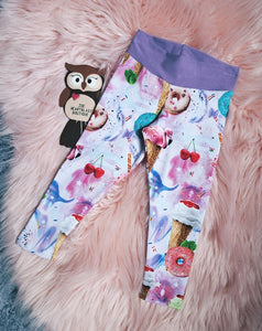 12-18 Months Ice Cream Flamingo Leggings Summer Sweet Treats