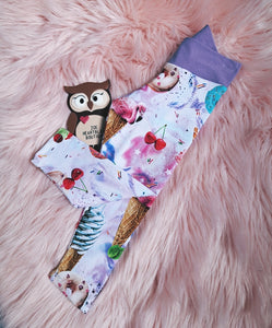 12-18 Months Ice Cream Flamingo Leggings Summer Sweet Treats