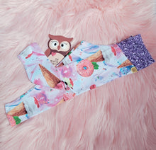 Load image into Gallery viewer, 12-18 Months Ice Cream Flamingo Leggings Summer Sweet Treats
