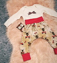 Load image into Gallery viewer, 6-12 Months Deer Bow Onesie Harems Pants Bottoms Outfit Set
