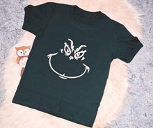 Load image into Gallery viewer, 7-8 Years Christmas Thief Face Printed T-shirt Short Sleeve Top
