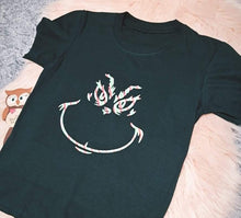 Load image into Gallery viewer, 7-8 Years Christmas Thief Face Printed T-shirt Short Sleeve Top
