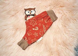 Newborn Red Gingerbread Harems Bottoms Pants Candy Cane Festivities